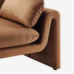 Waverly Brown Performance Velvet Sofa - Ornate Home