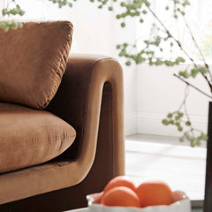 Waverly Brown Performance Velvet Sofa - Ornate Home