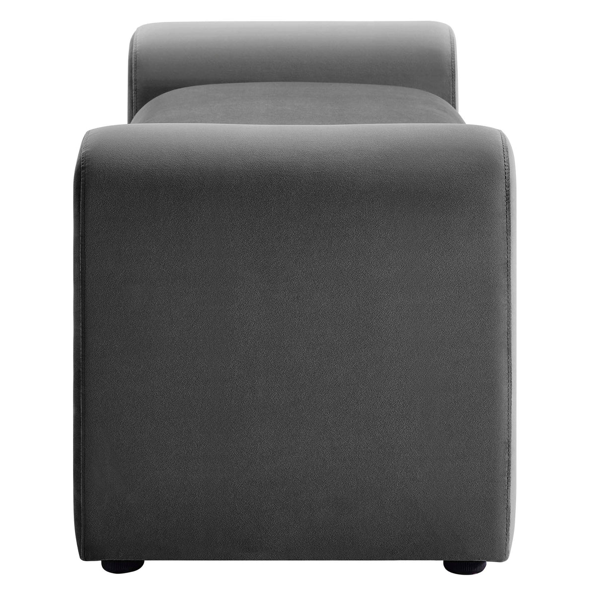 Waverly Gray Performance Velvet Bench - Ornate Home