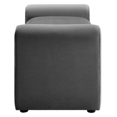 Waverly Gray Performance Velvet Bench - Ornate Home