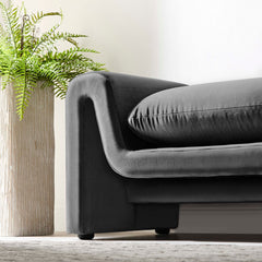 Waverly Gray Performance Velvet Bench - Ornate Home