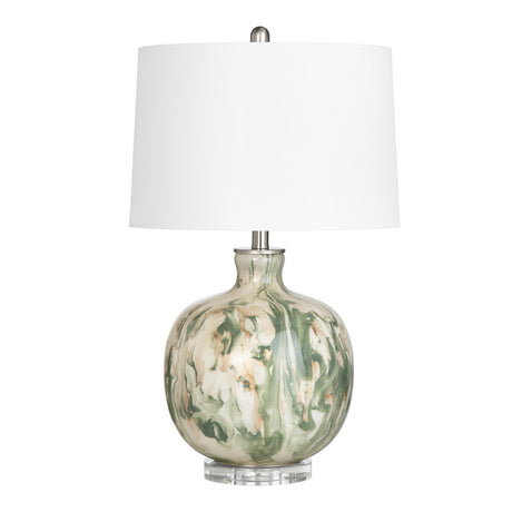 Waverly Green/Cream Table Lamp - Ornate Home