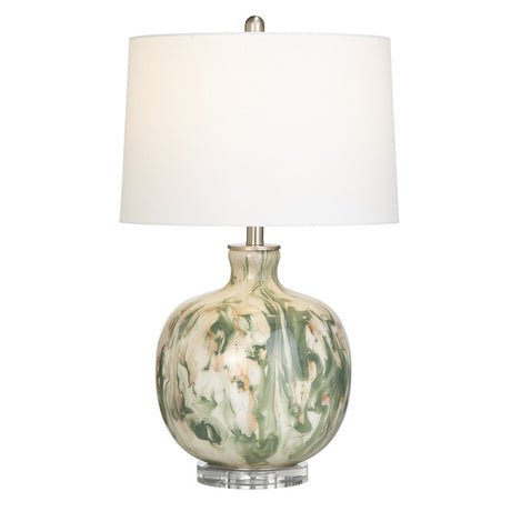 Waverly Green/Cream Table Lamp - Ornate Home
