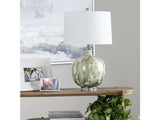 Waverly Green/Cream Table Lamp - Ornate Home
