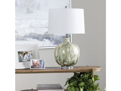 Waverly Green/Cream Table Lamp - Ornate Home