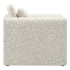 Waverly Ivory Boucle Upholstered Armchair - Ornate Home