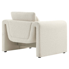 Waverly Ivory Boucle Upholstered Armchair - Ornate Home