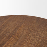 Waverly Light Brown Round Wood Scalloped Edged Trays - Ornate Home