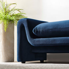 Waverly Midnight Blue Performance Velvet Bench - Ornate Home