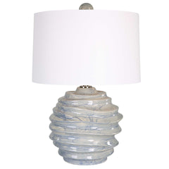 Waves Blue/White Accent Lamp - Ornate Home