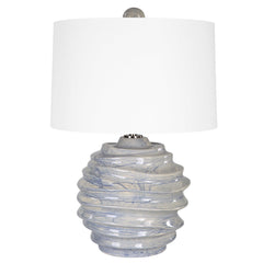 Waves Blue/White Accent Lamp - Ornate Home