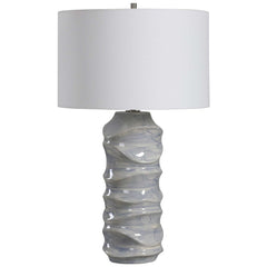 Waves Blue/White Table Lamp - Ornate Home