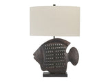 Wavetail Brown/Black Table Lamp - Ornate Home