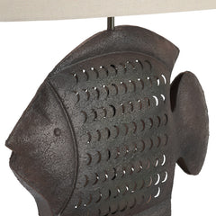 Wavetail Brown/Black Table Lamp - Ornate Home