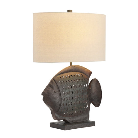 Wavetail Brown/Black Table Lamp - Ornate Home