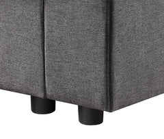 Waylon Gray 145.5"W Linen U-Shape Sectional Sofa with Left-Facing Chaise - Ornate Home