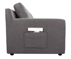 Waylon Gray 145.5"W Linen U-Shape Sectional Sofa with Right-Facing Chaise - Ornate Home