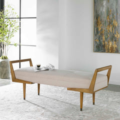 Waylon Ivory Modern Bench - Ornate Home