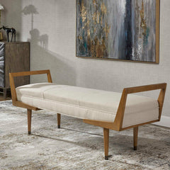 Waylon Ivory Modern Bench - Ornate Home