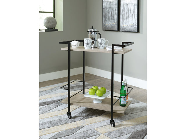 Waylowe Brown/Black Bar Cart - Ornate Home