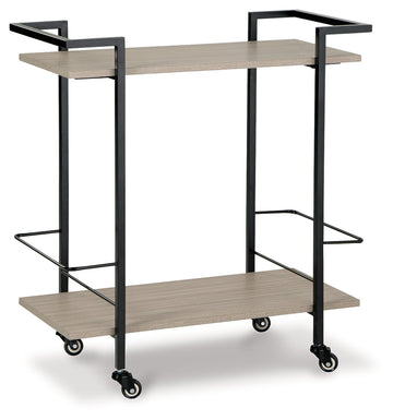 Waylowe Brown/Black Bar Cart - Ornate Home