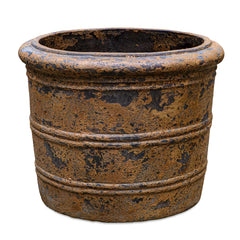Weathered Relic Black/Brown Rustic Outdoor Planter - Ornate Home