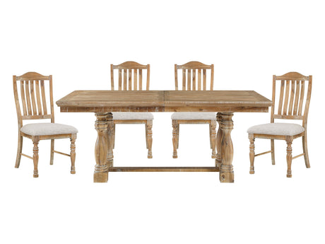 Weatherford Wheat-/ Gray 5-piece Dinig Table Set - Ornate Home