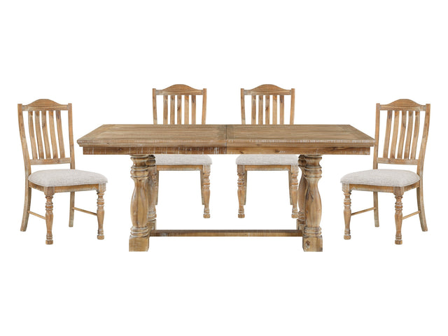 Weatherford Wheat-/ Gray 5-piece Dinig Table Set - Ornate Home