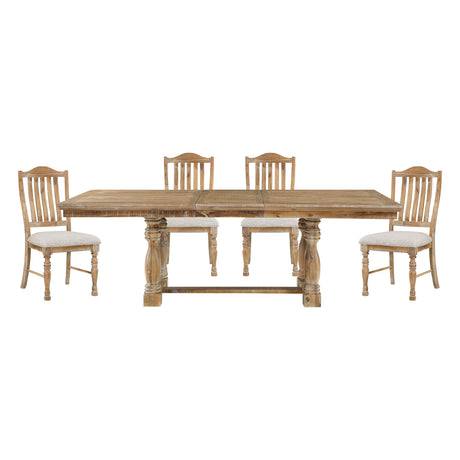 Weatherford Wheat-/ Gray 5-piece Dinig Table Set - Ornate Home