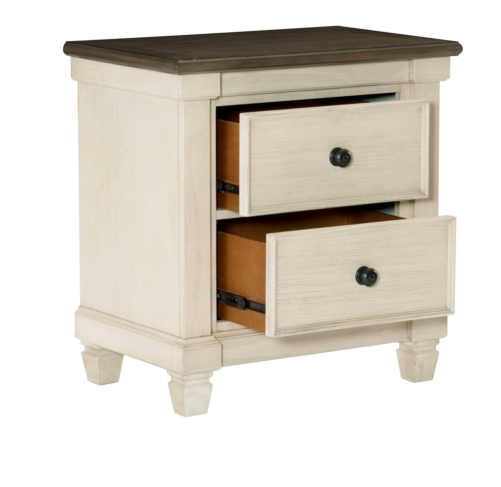 Weaver Antique White Nightstand - Ornate Home