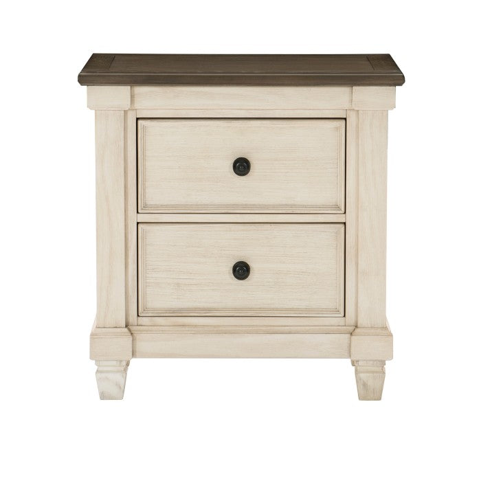 Weaver Antique White Nightstand - Ornate Home