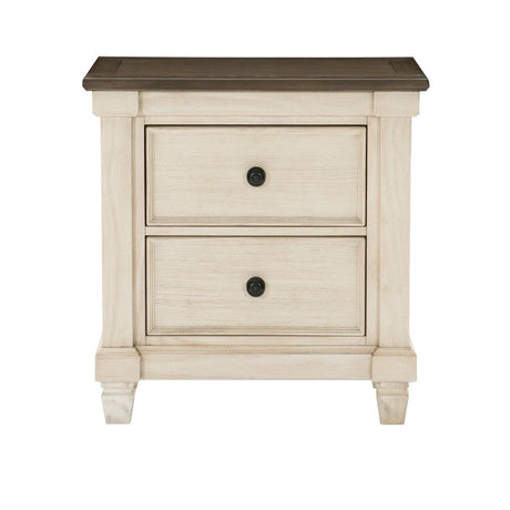 Weaver Antique White Nightstand - Ornate Home