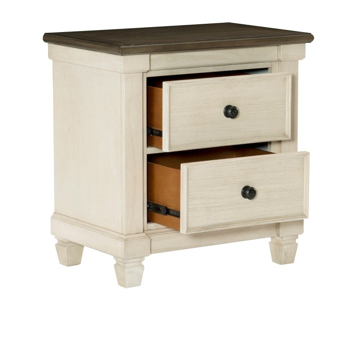 Weaver Antique White Nightstand - Ornate Home
