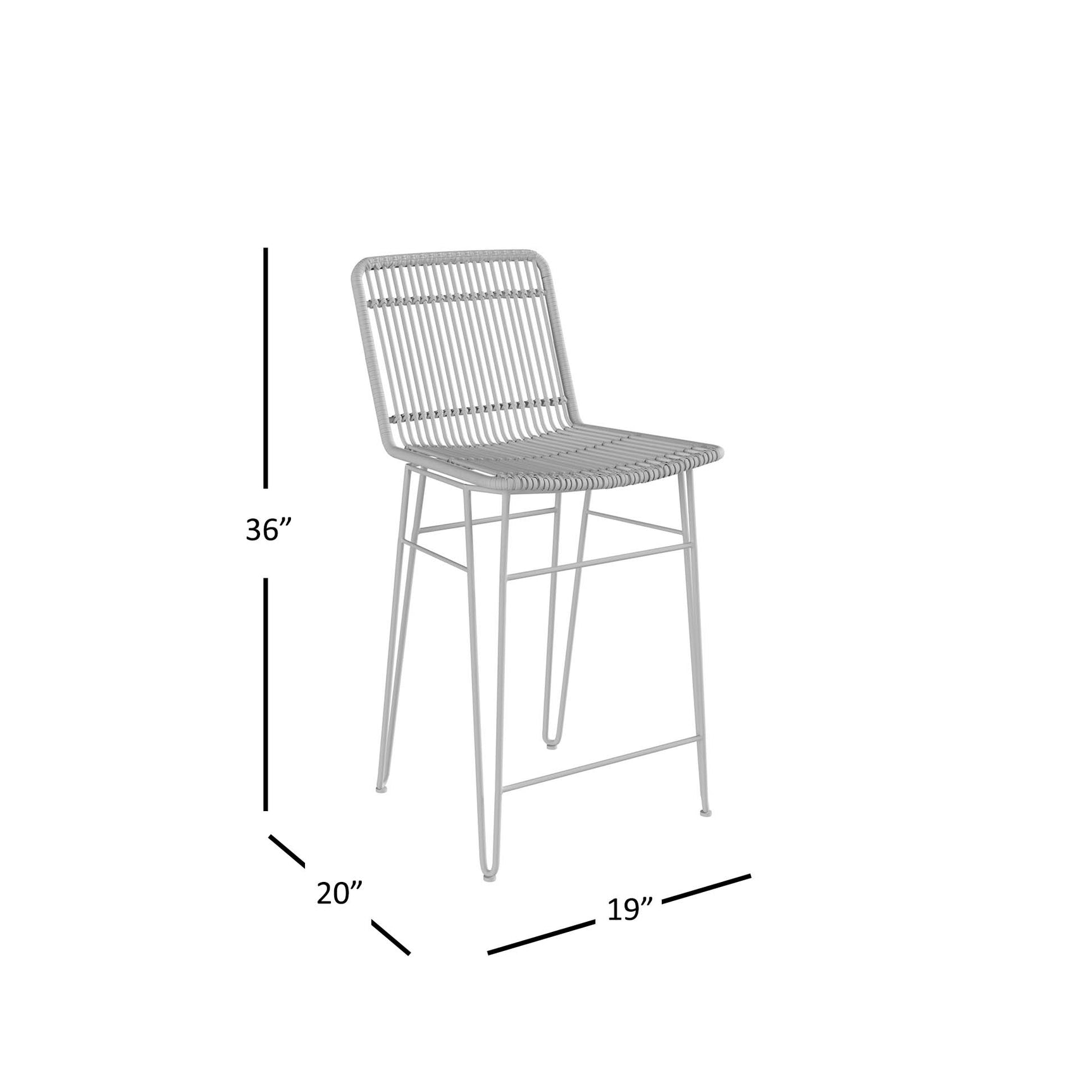 Weaver Brown Hairpin Counter Stool (Set of 2) - Ornate Home