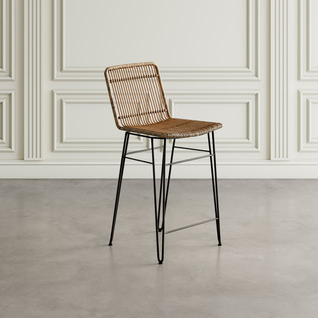 Weaver Brown Hairpin Counter Stool (Set of 2) - Ornate Home