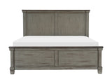 Weaver Coffee/Antique Gray Eastern King Bed - Ornate Home