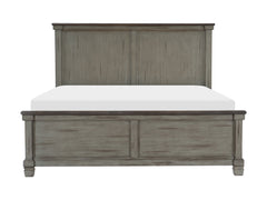 Weaver Coffee/Antique Gray Eastern King Bed - Ornate Home