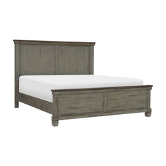 Weaver Coffee/Antique Gray Eastern King Bed - Ornate Home