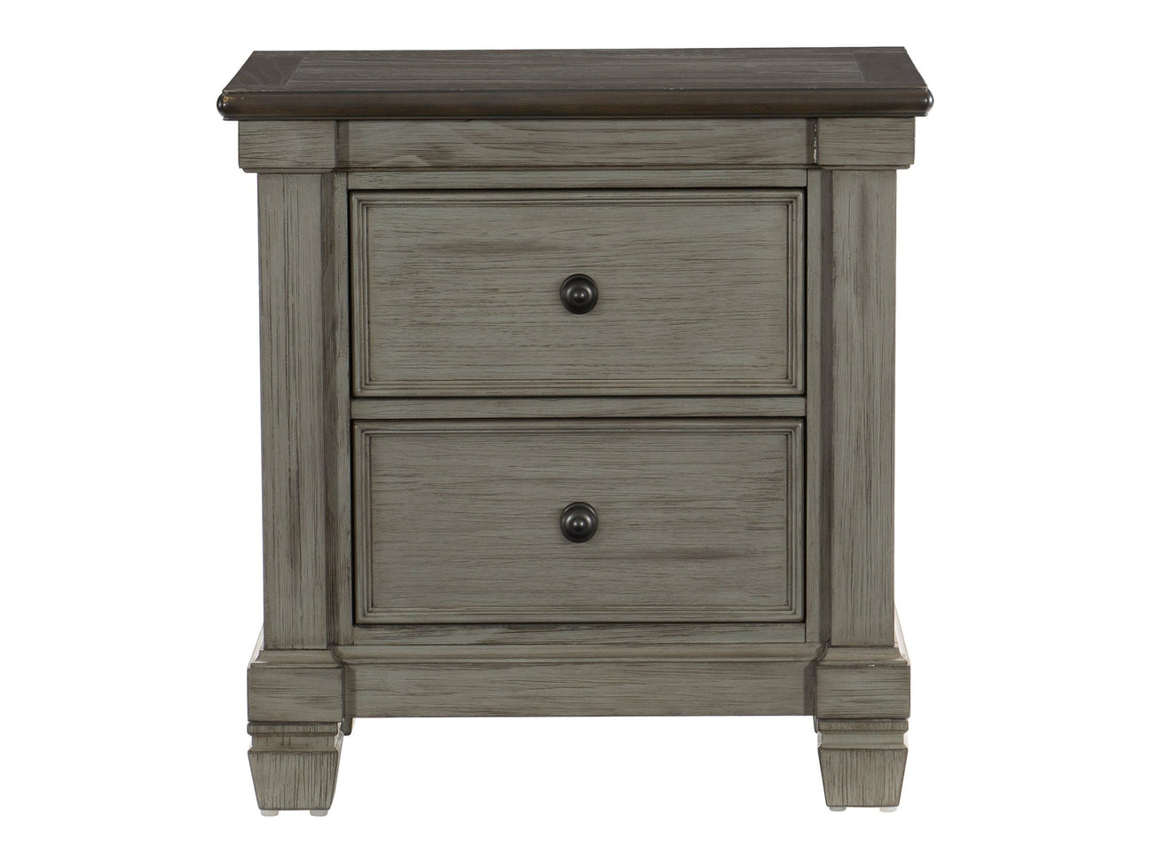 Weaver Coffee/Antique Gray Nightstand - Ornate Home