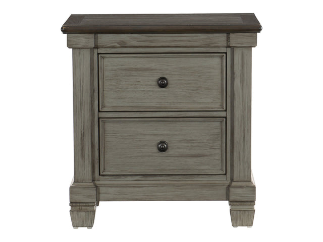 Weaver Coffee/Antique Gray Nightstand - Ornate Home
