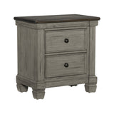 Weaver Coffee/Antique Gray Nightstand - Ornate Home