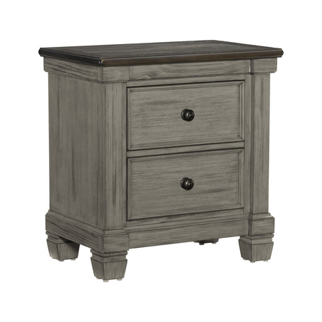Weaver Coffee/Antique Gray Nightstand - Ornate Home