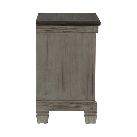 Weaver Coffee/Antique Gray Nightstand - Ornate Home