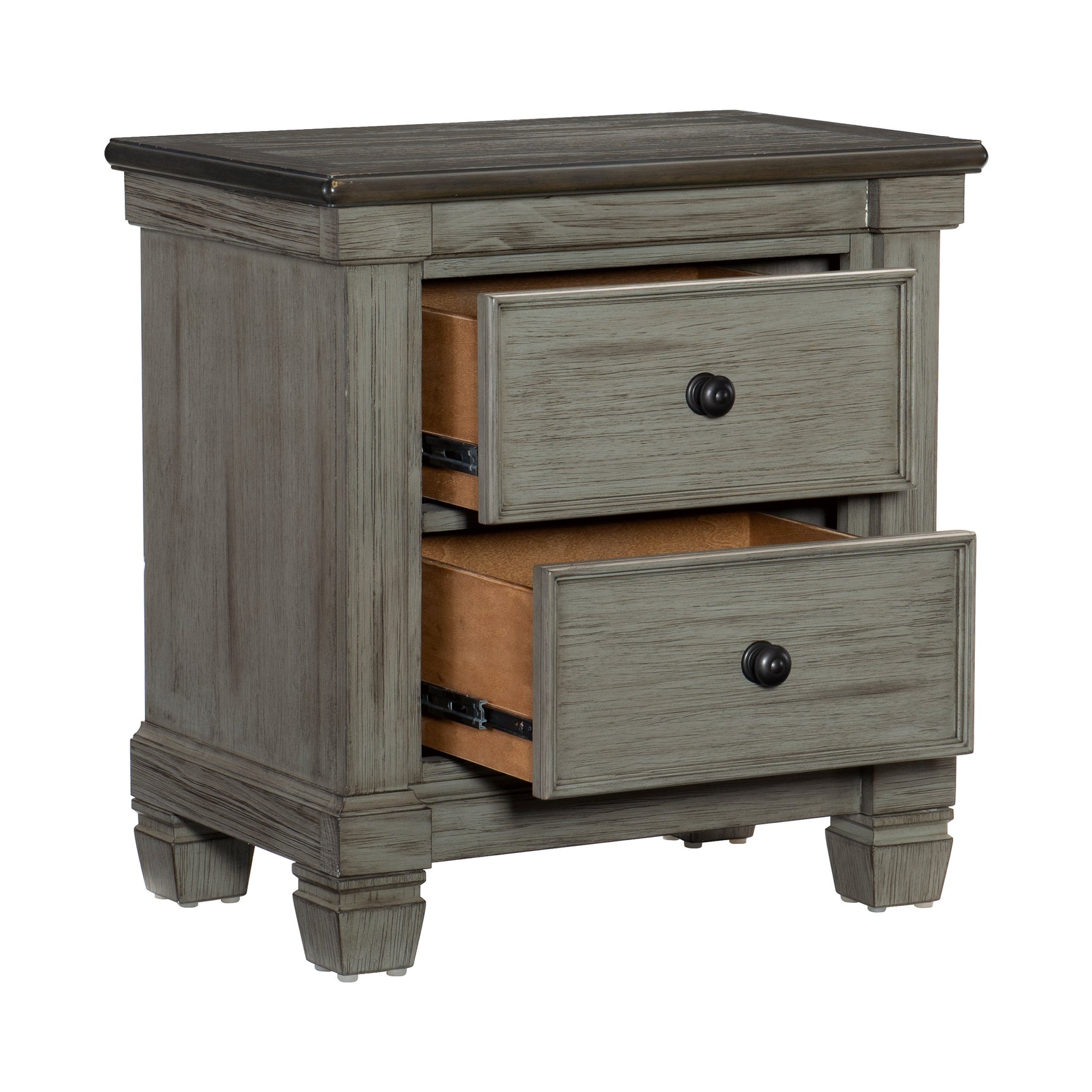 Weaver Coffee/Antique Gray Nightstand - Ornate Home