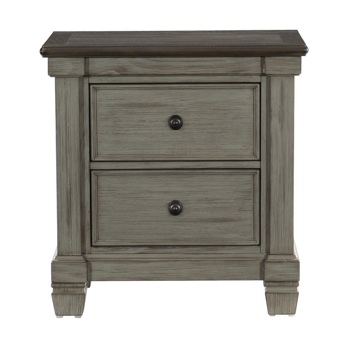 Weaver Coffee/Antique Gray Nightstand - Ornate Home