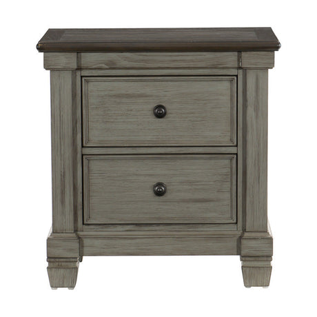 Weaver Coffee/Antique Gray Nightstand - Ornate Home