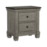 Weaver Coffee/Antique Gray Nightstand - Ornate Home