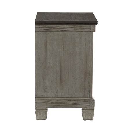 Weaver Coffee/Antique Gray Nightstand - Ornate Home