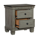 Weaver Coffee/Antique Gray Nightstand - Ornate Home