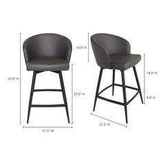 Webber Grey Swivel Counter Stool - Ornate Home